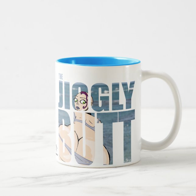 Jiggly Hintern: Germaine-Tasse Zweifarbige Tasse (Rechts)