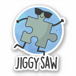 Jiggy Saw Funny Dancing Jigsaw Puzzle Puzzle Puzzl Aufkleber