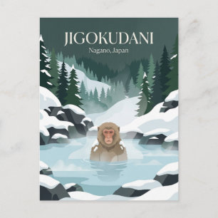 Jigokudani Monkey Park Japan Postkarte