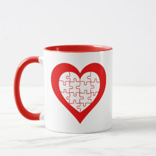 Jigsaw Heart Tasse