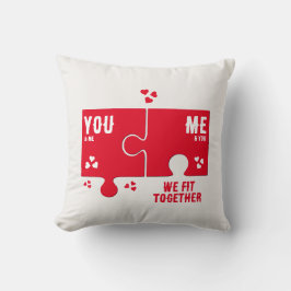 Jigsaw Hearts WE FIT ZUSAMMEN Paare Valentine Kissen