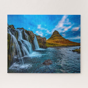 Jigsaw Kirkjufell Wasserfall Island.