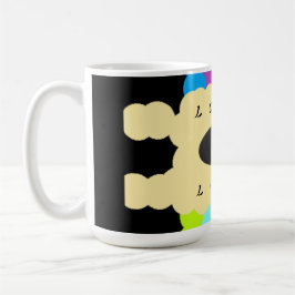 Jigsaw Musterkunst gemischte Farben in schwarz Kaffeetasse