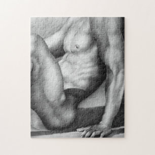 Jigsaw Puzzle 11x14 Homme Bodybuilder Art +Boîte c