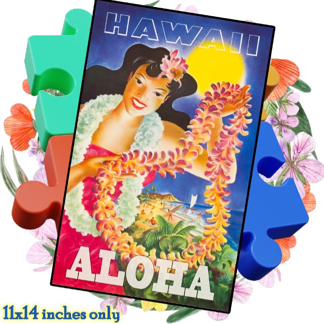 JIGSAW PUZZLE 11x14 - Vintage Hawaii Travel (Créateur téléchargé)