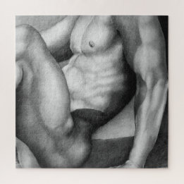 Jigsaw Puzzle 20x20 Art Homme Bodybuilder Dessin