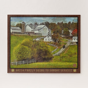 Jigsaw Puzzle Amish Buggy Leben in langsamer Strec