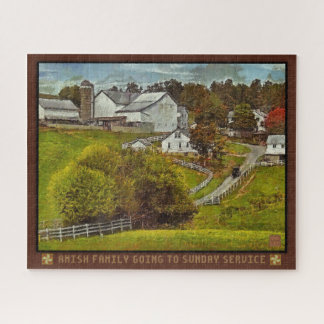 Jigsaw Puzzle Amish Buggy Life Dans Lane Lente