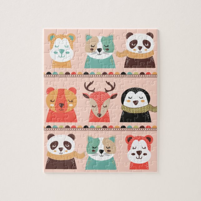 Jigsaw Puzzle Animaux d'hiver (Vertical)