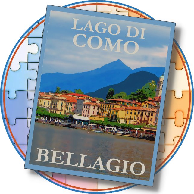 JIGSAW PUZZLE - Bellagio Italie Poster de voyage (Créateur téléchargé)