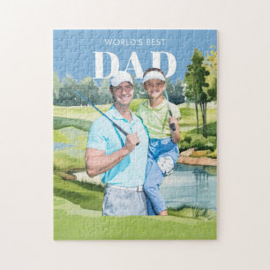 JIGSAW-PUZZLE Bester Vater Individuelles Foto Golf