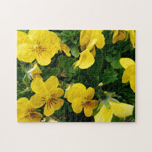 Jigsaw-Puzzle der kreativen Gelben Blume Foto (Horizontal)