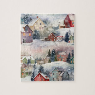 Jigsaw puzzle du Village des neiges d'hiver