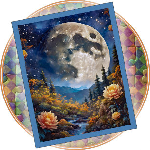 JIGSAW-PUZZLE - Ein großer Mond heute Nacht