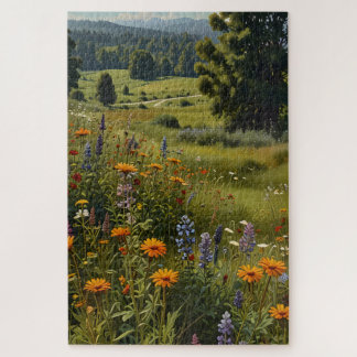 Jigsaw-Puzzle einer Wiese von Wildblumen