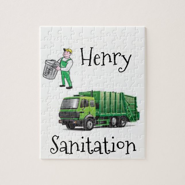 Jigsaw Puzzle Garbage Truck (Vertikal)