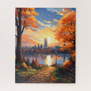 Jigsaw Puzzle im Herbst