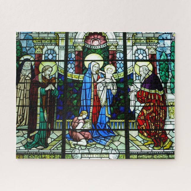 Jigsaw Puzzle: Jesus & Mary gestanztes Glas (Horizontal)