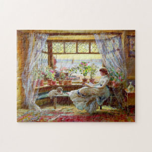 Jigsaw Puzzle "Lecture par la fenêtre"