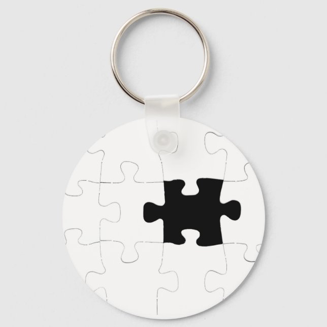 Jigsaw Puzzle mit Vermisstem Stück Schlüsselanhänger (Vorderseite)
