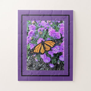 Jigsaw Puzzle Monarch on Asters