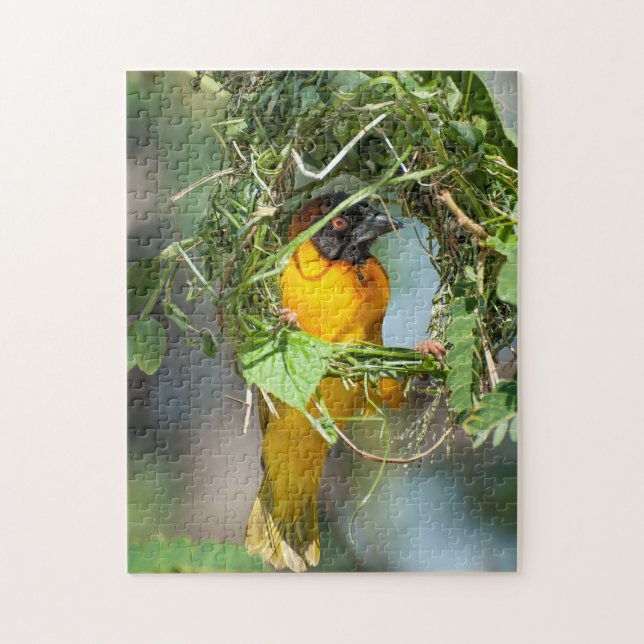 Jigsaw Puzzle of a Weaver Bird (Vertikal)