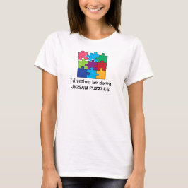 Jigsaw Puzzle Pieces Design T - Shirt Tee Shirt