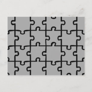 Jigsaw Puzzle Pieces Muster 4 Postkarte