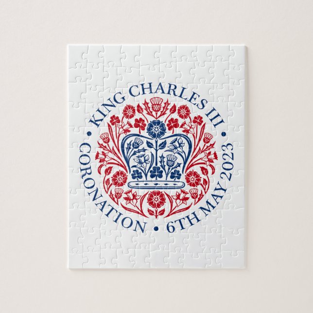 Jigsaw Puzzle pour 2023 Coronation - Bleu rouge (Vertical)