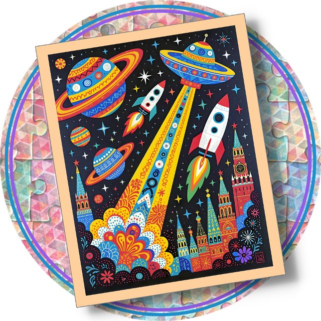 JIGSAW PUZZLE - Retro Space (Great for Beginners!) (Créateur téléchargé)