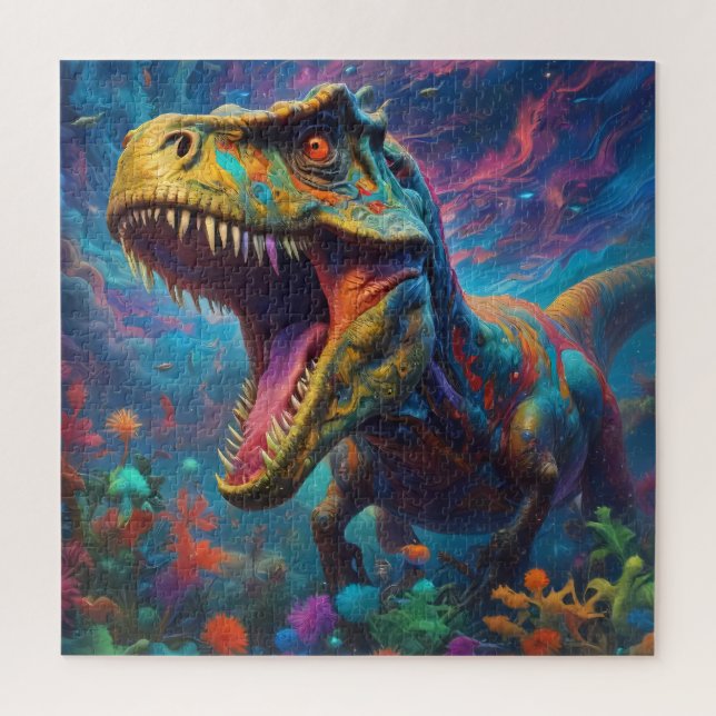 Jigsaw Puzzle T-Rex Dinosaur Art animal moderne (Vertical)
