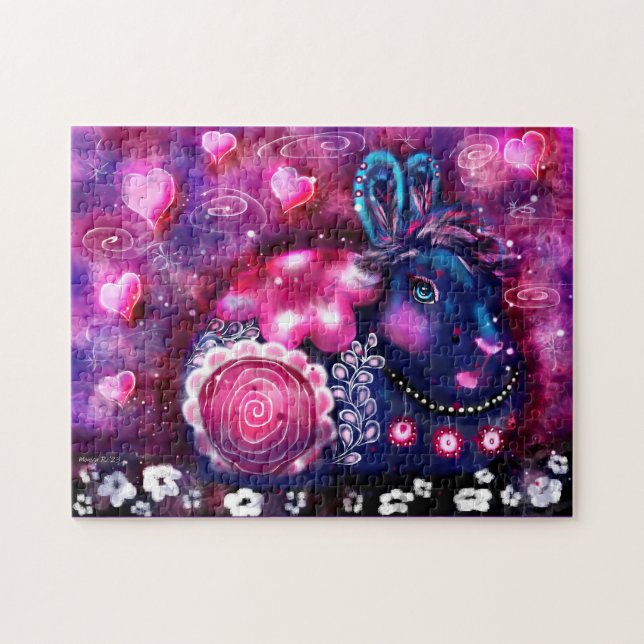 Jigsaw Puzzle - Whimsical Rabbit "Glamour Bunny" (Horizontal)