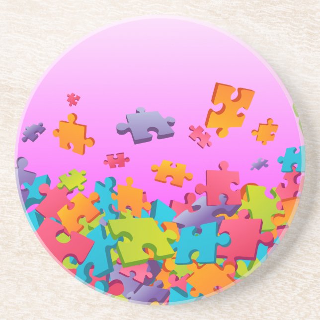 Jigsaw Sandstein Untersetzer (Vorne)