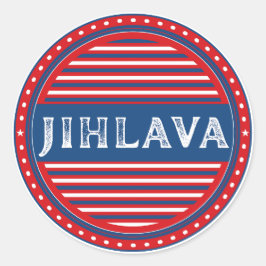 Jihlava City Pride Emblem – Tschechische Identität Runder Aufkleber