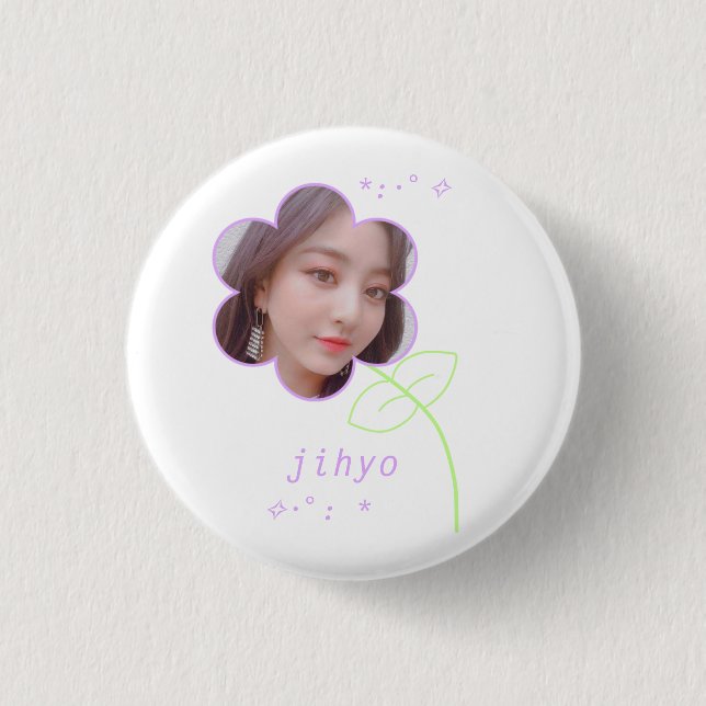 Jihyo Kpop Twice Cute Teen Aesthetic Button (Vorderseite)