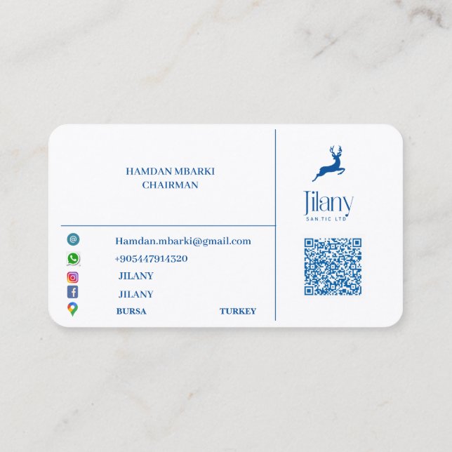 JILANY Business Card Visitenkarte (Rückseite)