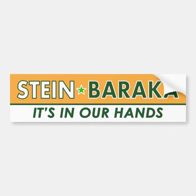 Jill Stein/Baraka - grüner Party-Autoaufkleber Autoaufkleber (Vorne)