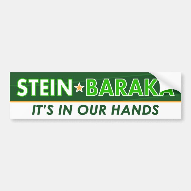 Jill Stein/Baraka - grüner Party-Autoaufkleber Autoaufkleber (Vorne)