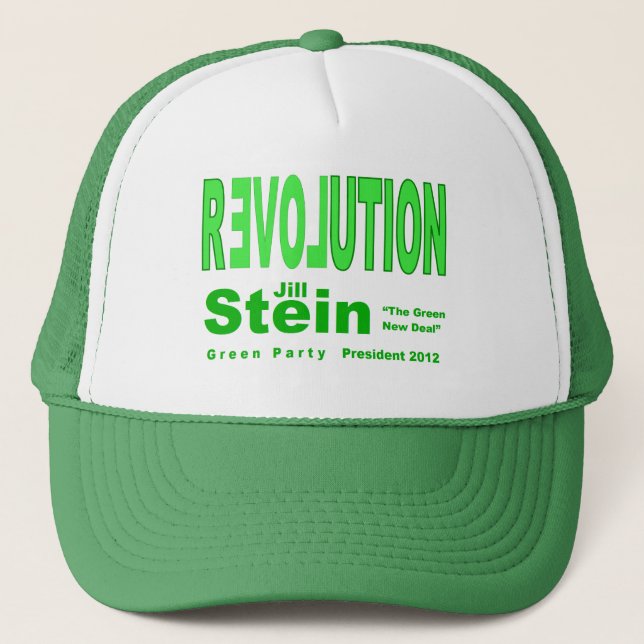 Jill Stein für Präsidenten 2012 grünes Party Truckerkappe (Vorderseite)