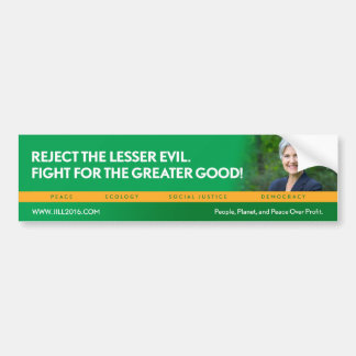 Jill Stein für Präsidenten/grünen Autoaufkleber