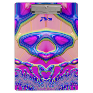 JILLIAN ~ BIZARRE 3D! ~ Pink Blue Green Original Klemmbrett
