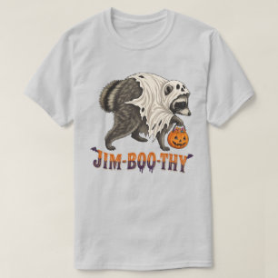 Jim Boo Thy Lustiger Geist Waschbär Halloween Jimo T-Shirt