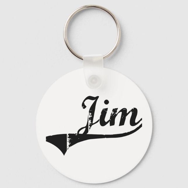 Jim Classic Style Name Schlüsselanhänger (Vorderseite)