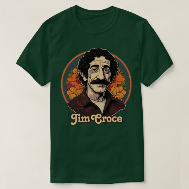Jim Croce Retro Fan Artwork Design1 T-Shirt (Design vorne)