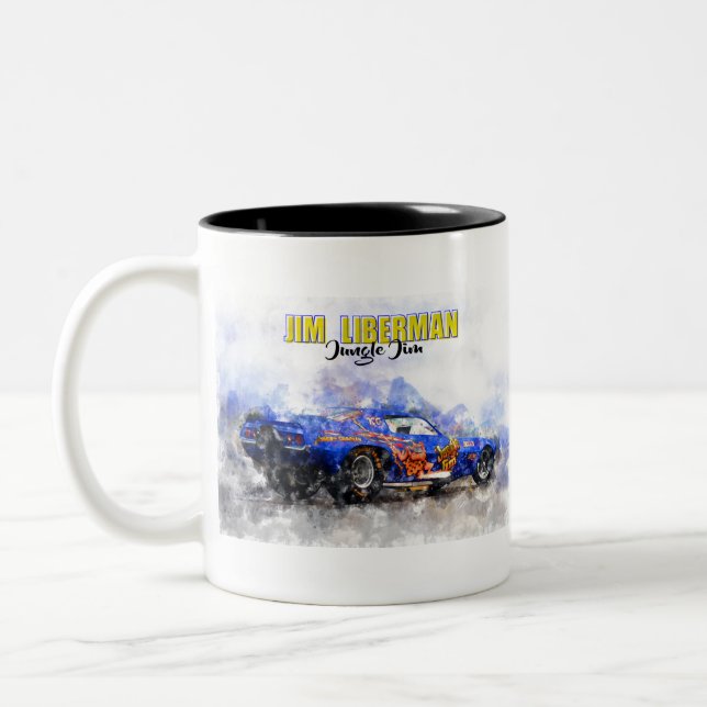 Jim Liberman Jungle Jim Titel Zweifarbige Tasse (Links)
