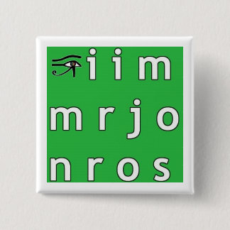 Jim Morrison-Anagramm-Knopf Button