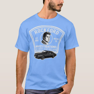Jim Rockford Private Investigator Patch T-Shirt
