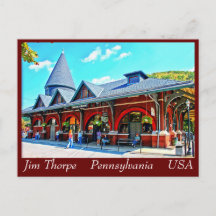 Jim Thorpe Pa. 21 Postkarte