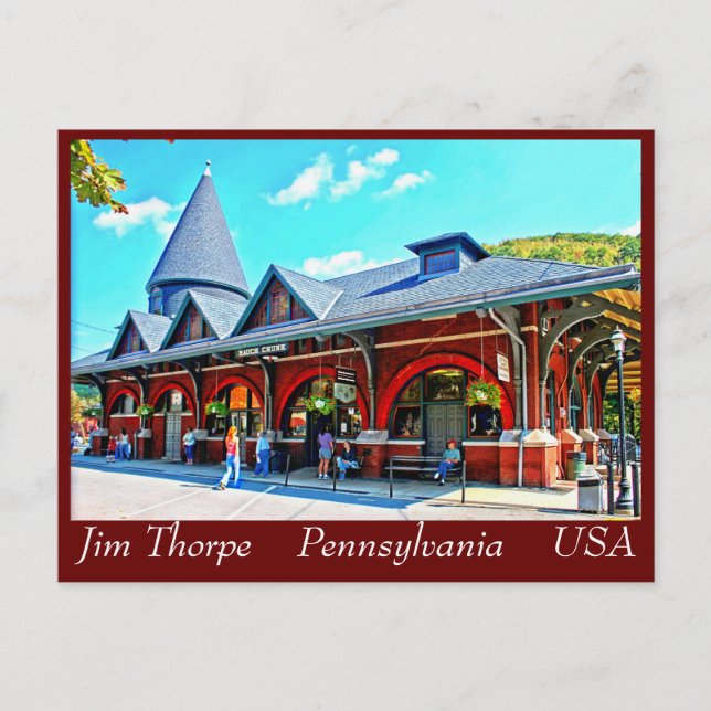 Jim Thorpe Pa. 21 Postkarte (Vorderseite)