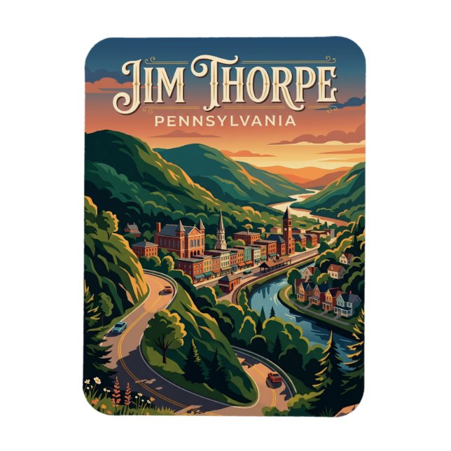 Jim Thorpe USA Magnet (Vertikal)